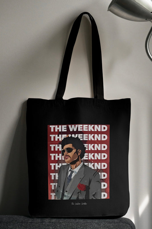 The Weeknd After Hours Black Tote Bag with zipper