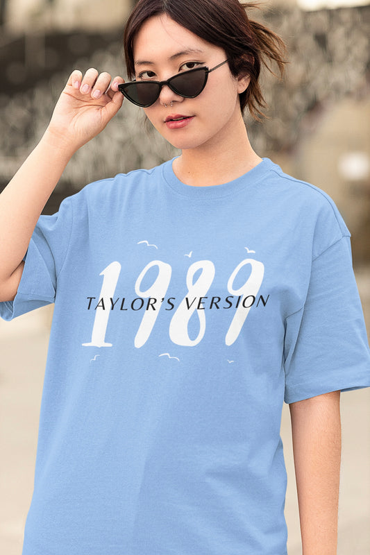 1989 Taylor’s Version Unisex Sky Blue Oversized T Shirt