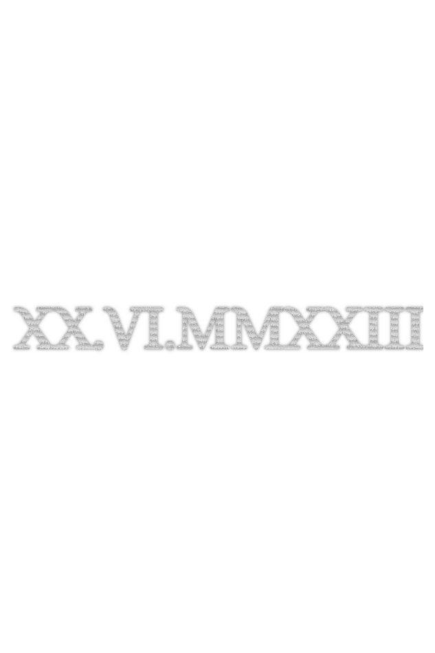 XX.VI.MMXXIII (20.06.2023) Black Roman Date Hoodie (M size)