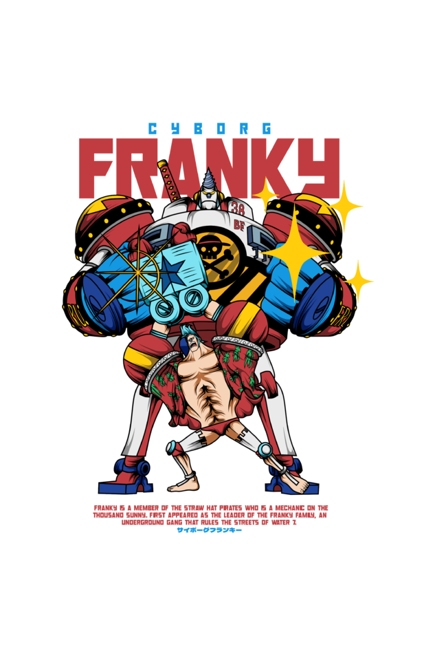 Cyborg Franky (One Piece) Unisex Hoodie (Back Side Printed)