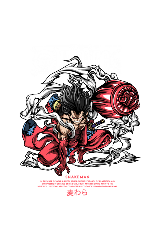 Luffy Snakeman (One Piece) Unisex Hoodie (Back Side Printed)