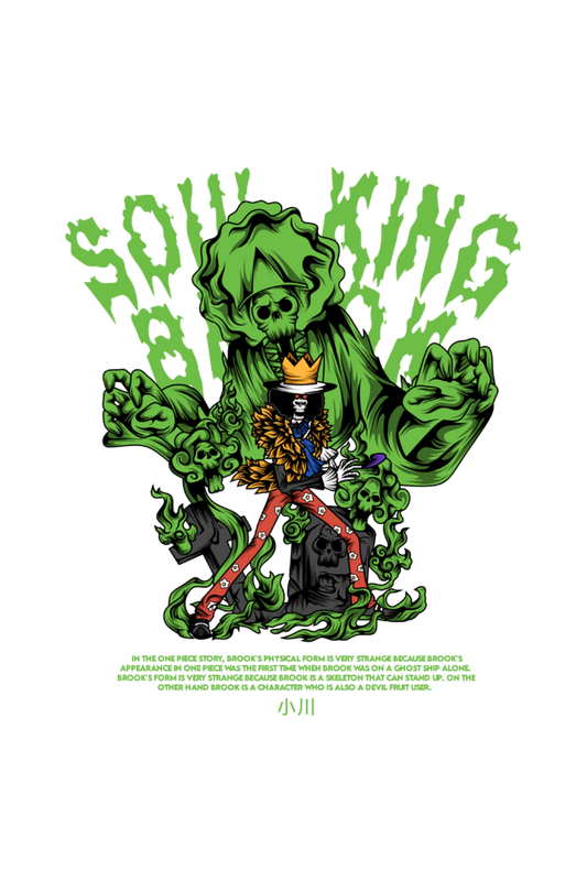 Brook Soul King (One Piece) Unisex Hoodie (Back Side Printed)