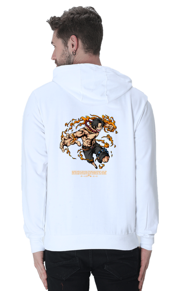 ACE Flame (One Piece) Unisex Hoodie (Back Side Printed)