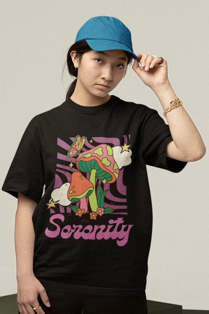 Serenity Graphic Printed Unisex Oversized T Shirt