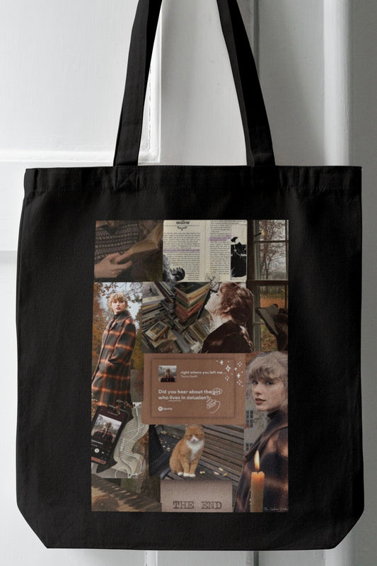 Taylor Swift Aesthetic Tote Bag with Zipper