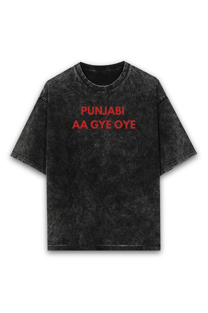 Punjabi Aa Gye Oye Dil-Luminati Acid Wash Oversized T-Shirt