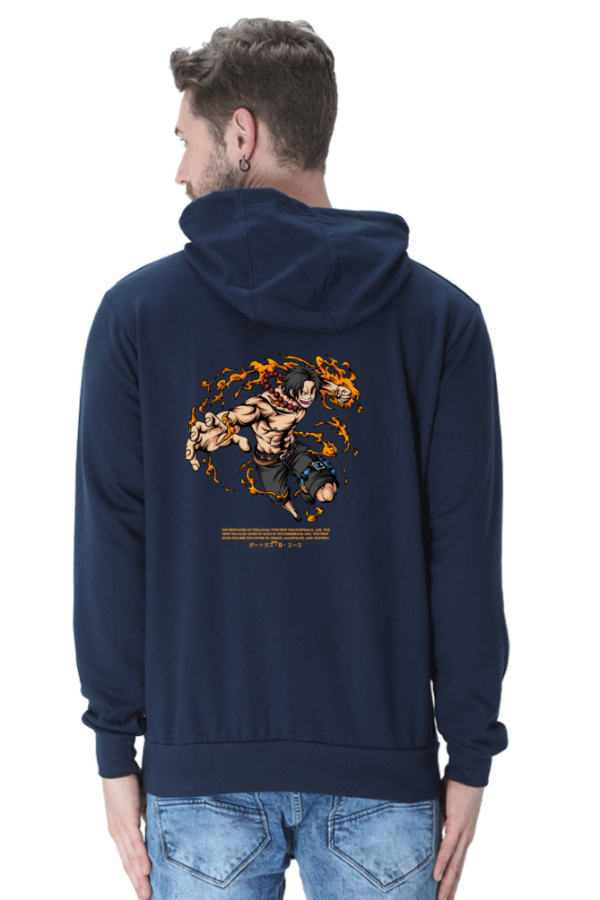 ACE Flame (One Piece) Unisex Hoodie (Back Side Printed)