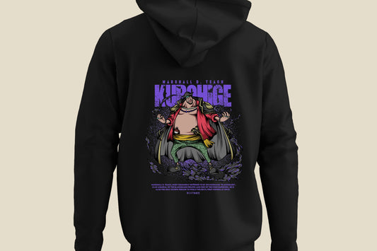 Kurohige Blackbeard Marshall D Teach (One Piece) Unisex Hoodie (Back Side Printed)