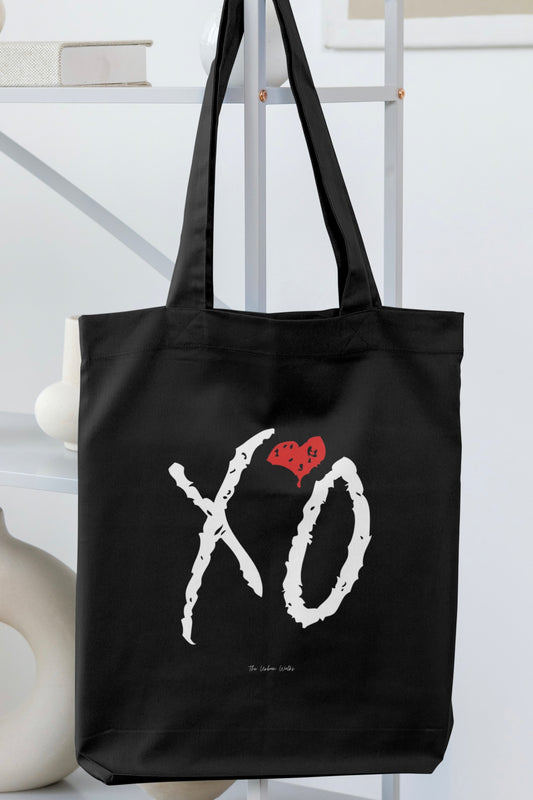 The Weeknd XO Black Tote Bag with Zipper
