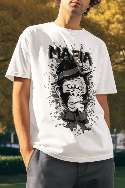 Mafia Graphic Printed Unisex Oversized T-shirt