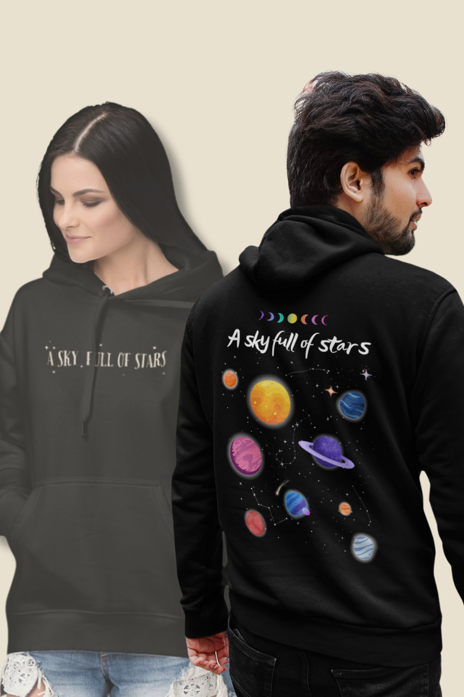 A Sky Full Of Stars Hooded Sweatshirt Unisex (Both Side Printed) (COLDPLAY CONCERT)