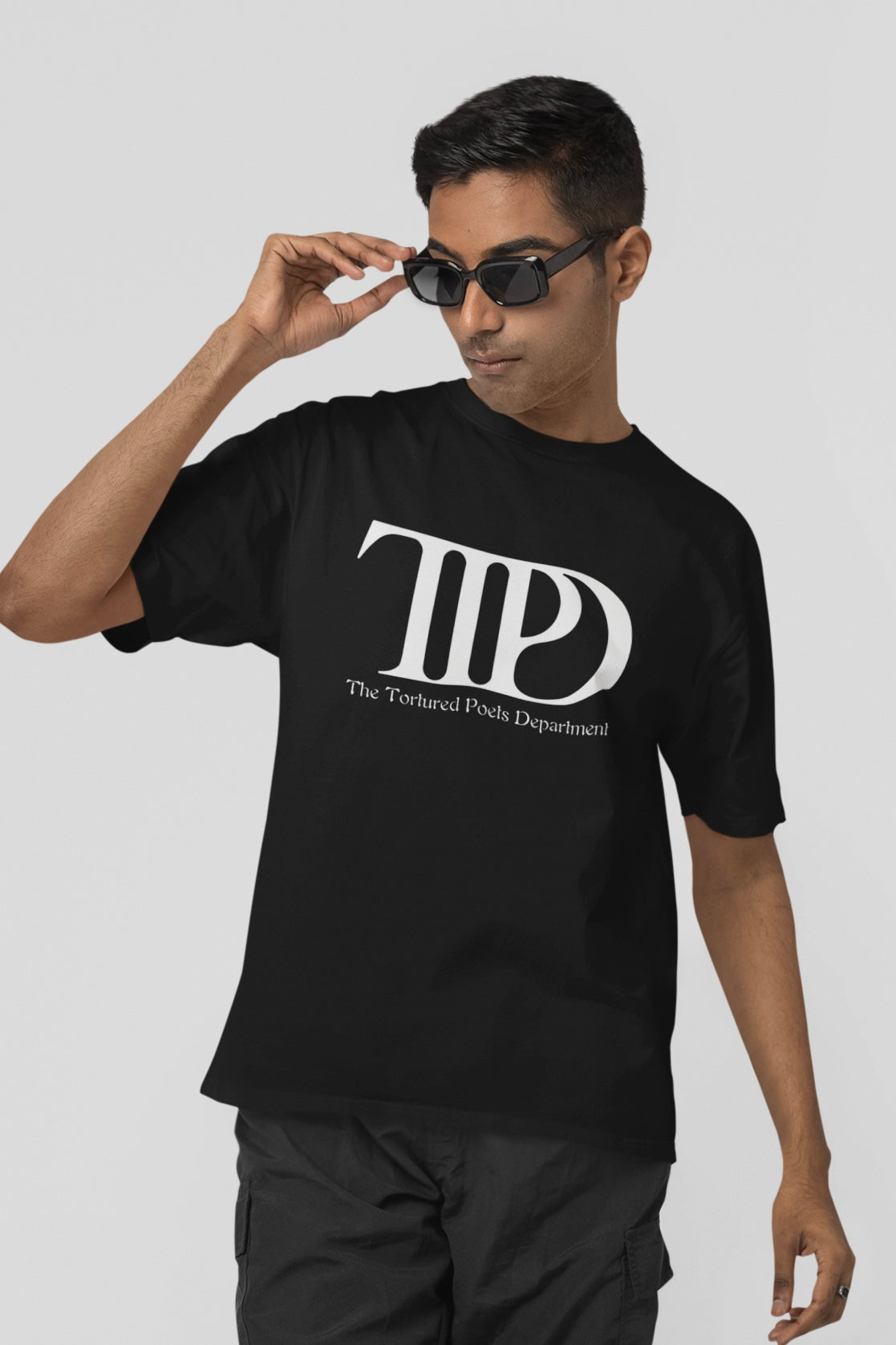 The Tortured Poets Department Black Unisex Oversized T-shirt (Taylor Swift Merchandise)