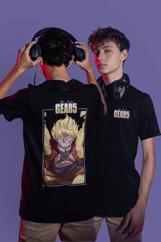 Luffy Gear Sun God Nika (One Piece) Unisex Oversized T-shirt (Both Side Printed)