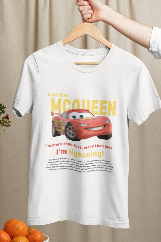 Lightning McQueen CARS Unisex White Oversized T-shirt