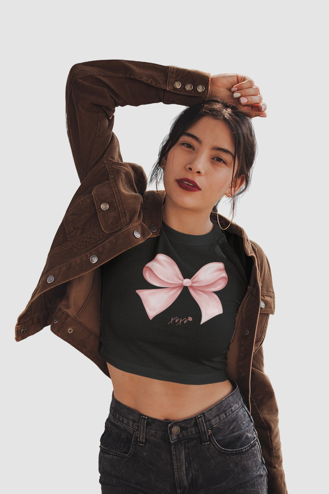 Pink Bow XOXO Crop Top