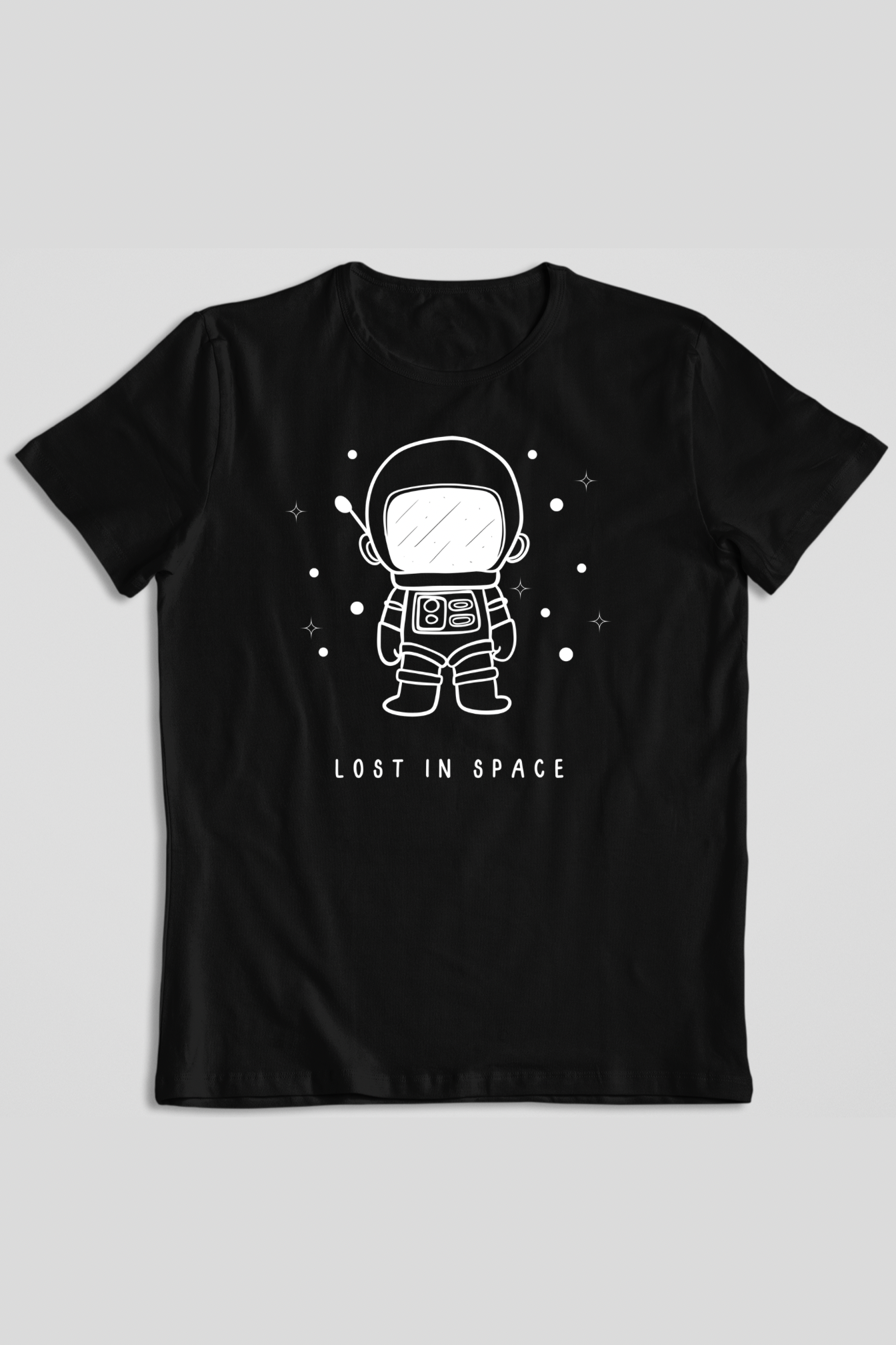 Lost in Space Astronaut Graphic Printed Classic T-shirt