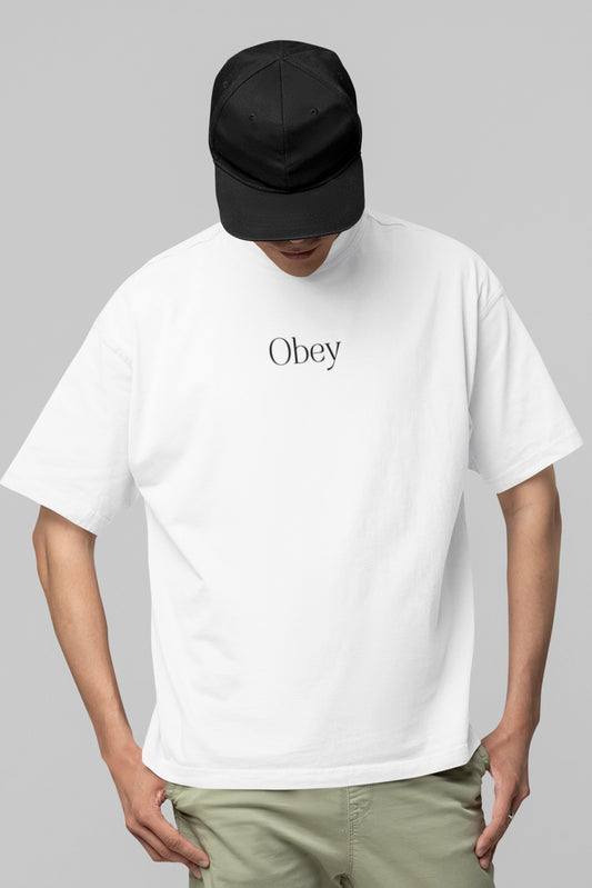 Obey Typography Unisex Oversized T Shirt