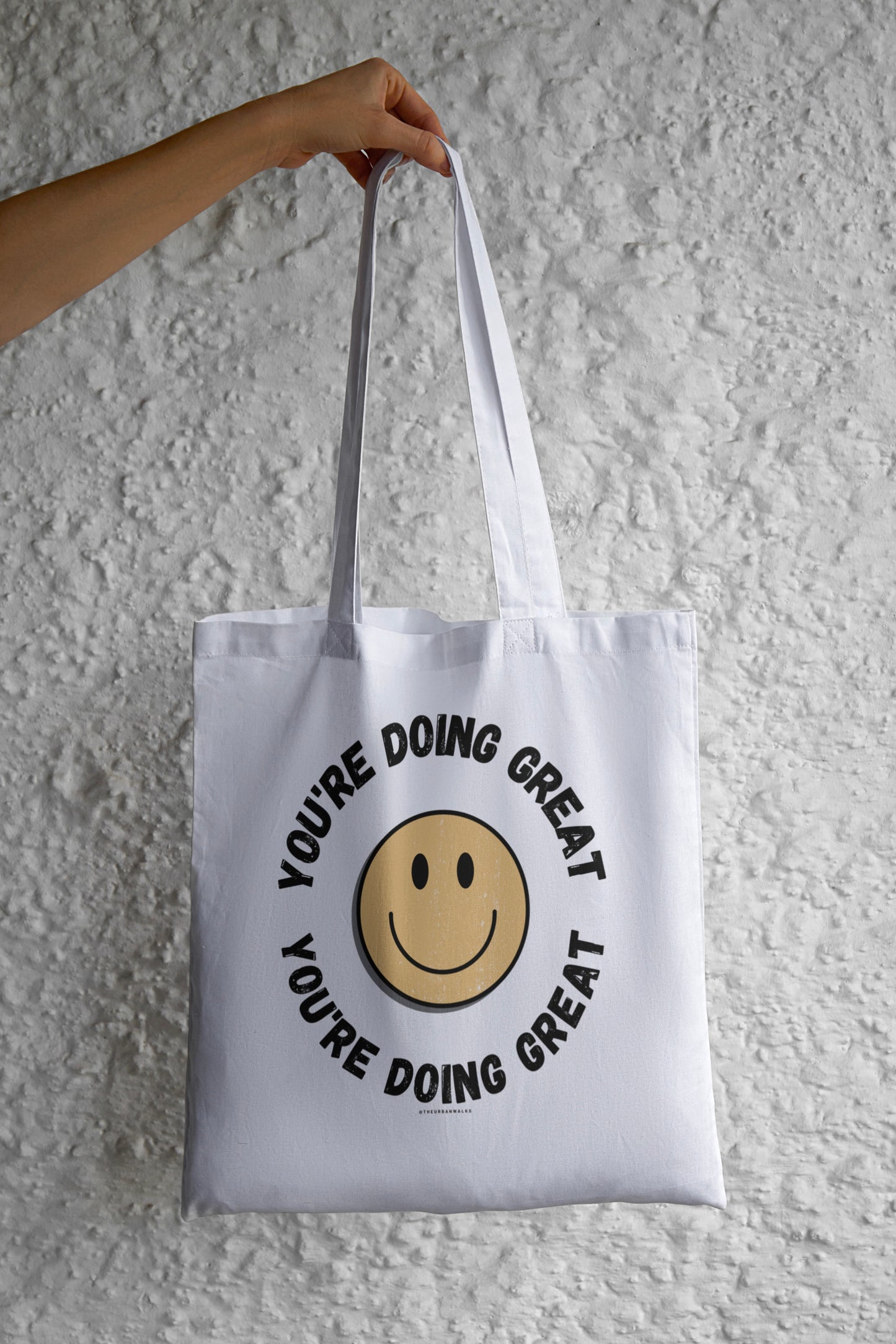 You Are Doing Great White Tote Bag with Zipper