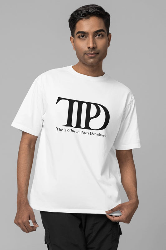 The Tortured Poets Department White Unisex Oversized T-shirt (Taylor Swift Merchandise)