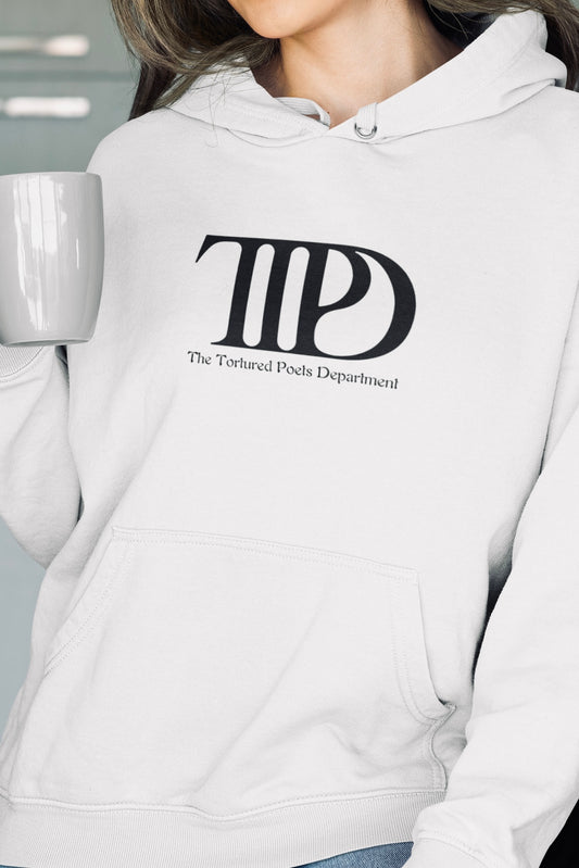 TTPD The Tortured Poets Department White Hooded Sweatshirt (Taylor Swift Merchandise)