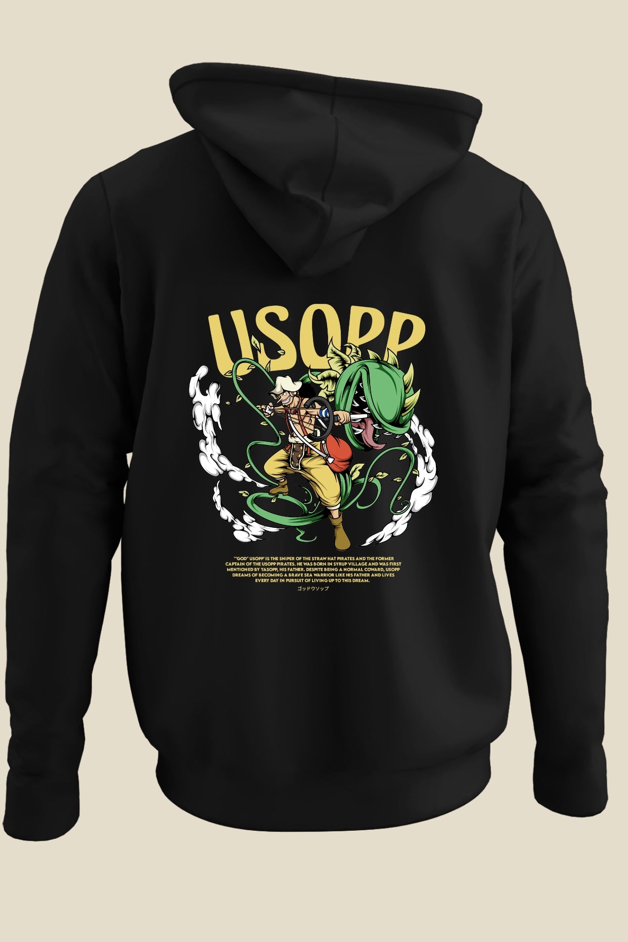 God Usopp (One Piece) Unisex Hoodie (Back Side Printed)