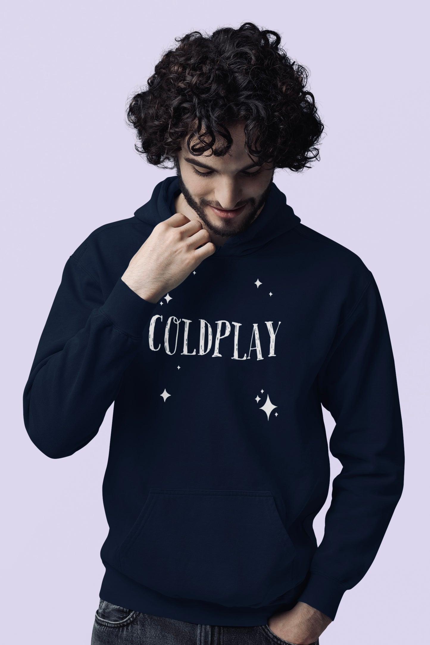 COLDPLAY Sparkling Hooded Sweatshirt (Front Side Printed)