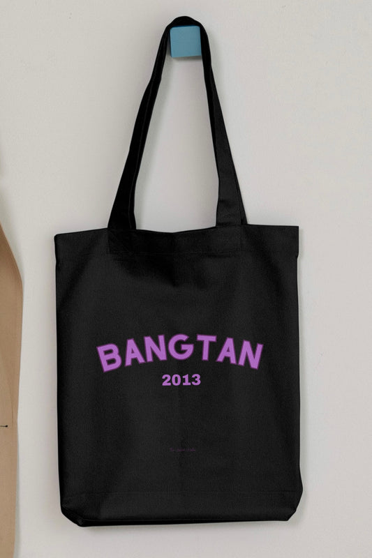 BTS Bangtan 2013 Black Tote Bag with Zipper