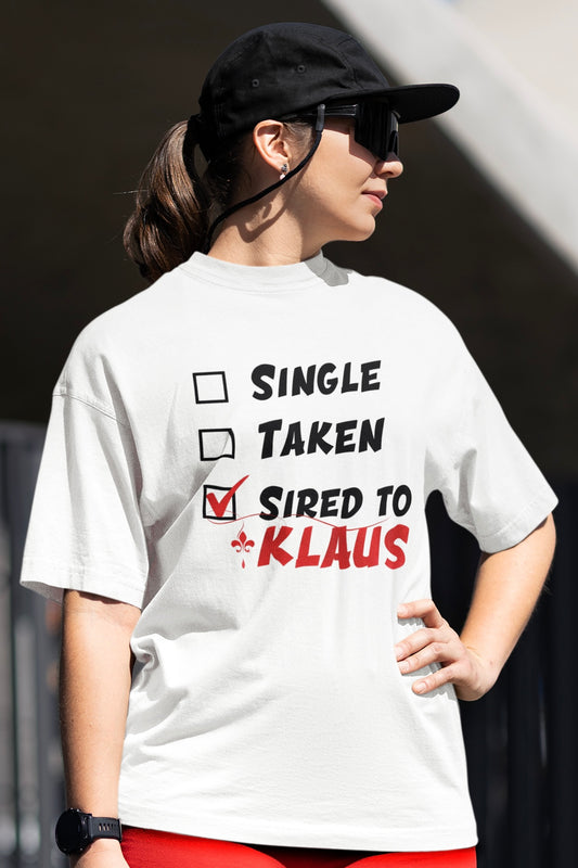 Sired To Klaus (The Vampire Diaries) Graphic Printed White Oversized T shirt