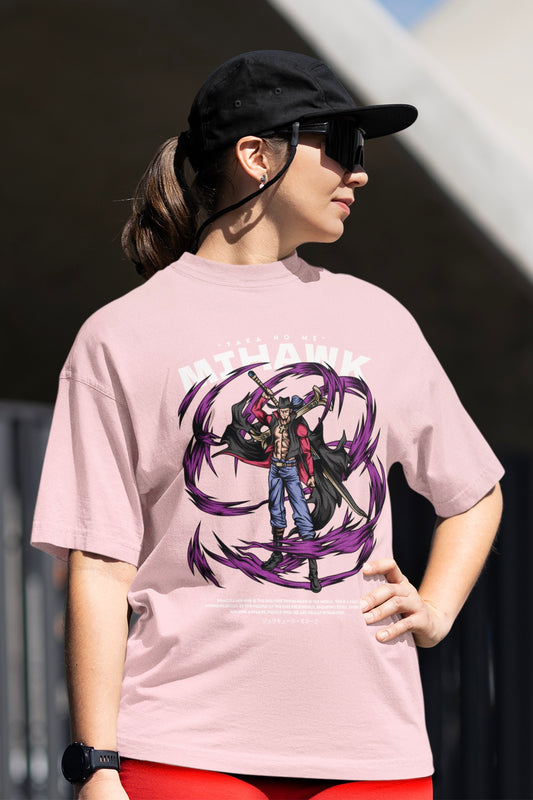 Taka No Me Mihawk (One Piece) Unisex Oversized T-shirt