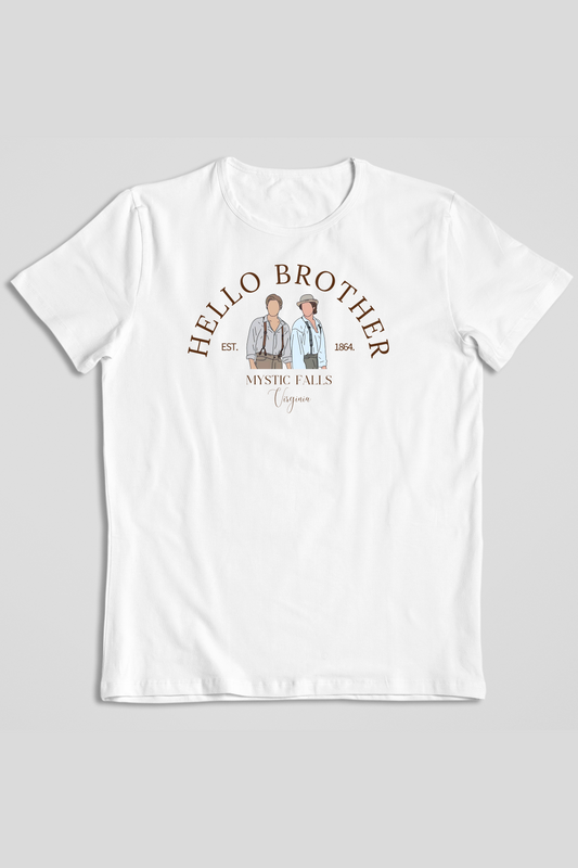 Hello Brother Graphic Printed Classic T-shirt