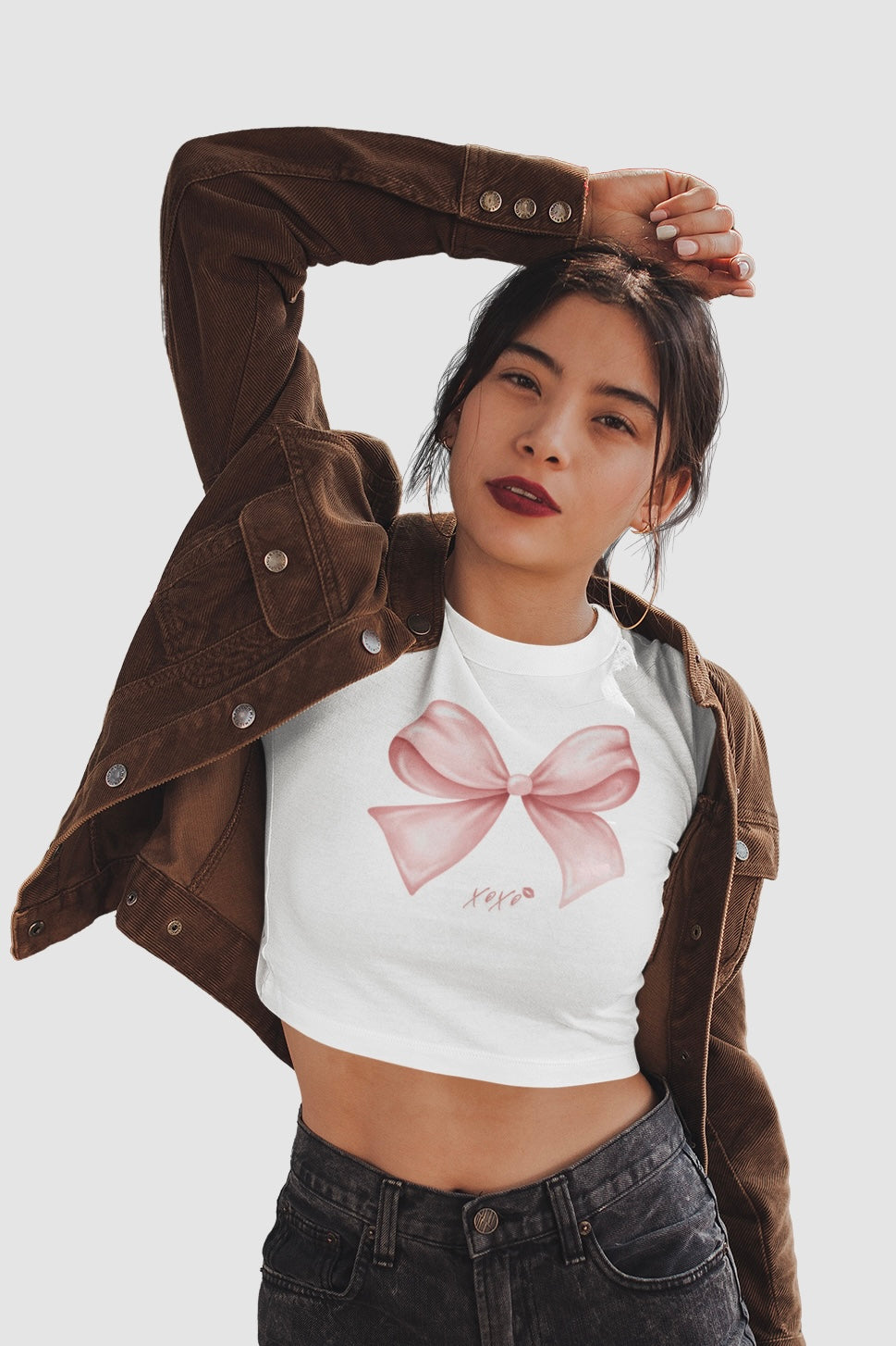 Pink Bow XOXO Crop Top