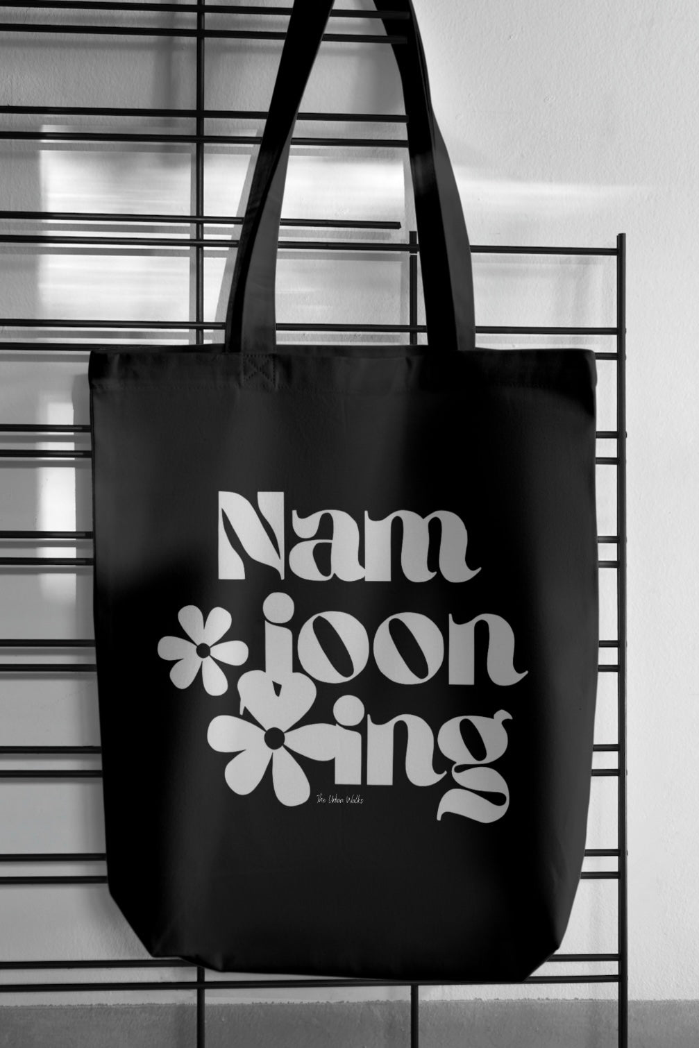 BTS Namjooning Black Tote Bag with Zipper