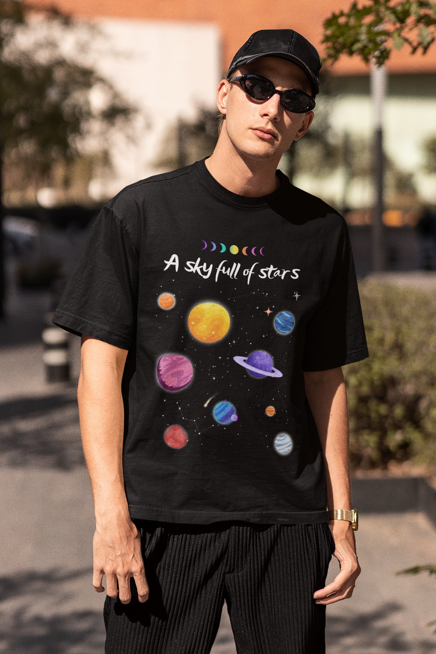 A Sky Full Of Stars COLDPLAY Unisex Black Premium Oversized T-shirt (Front Side Printed)