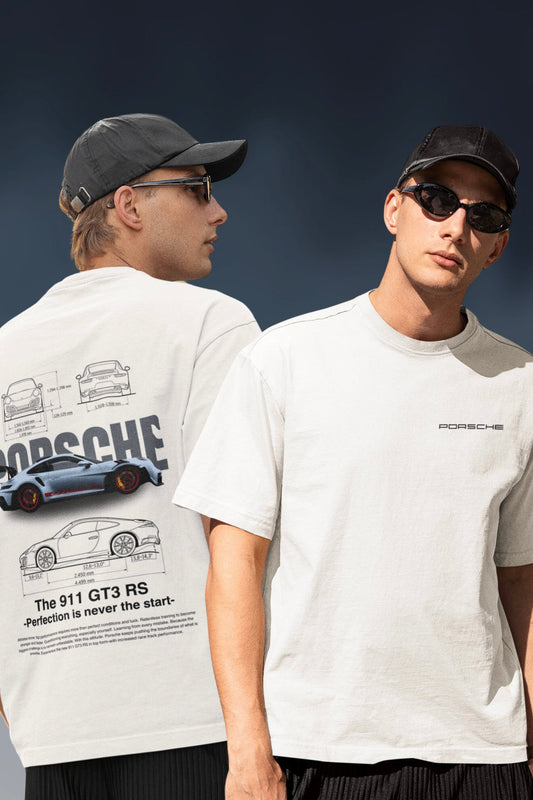 PORSCHE Both Side Printed Unisex Premium Oversized T-shirt