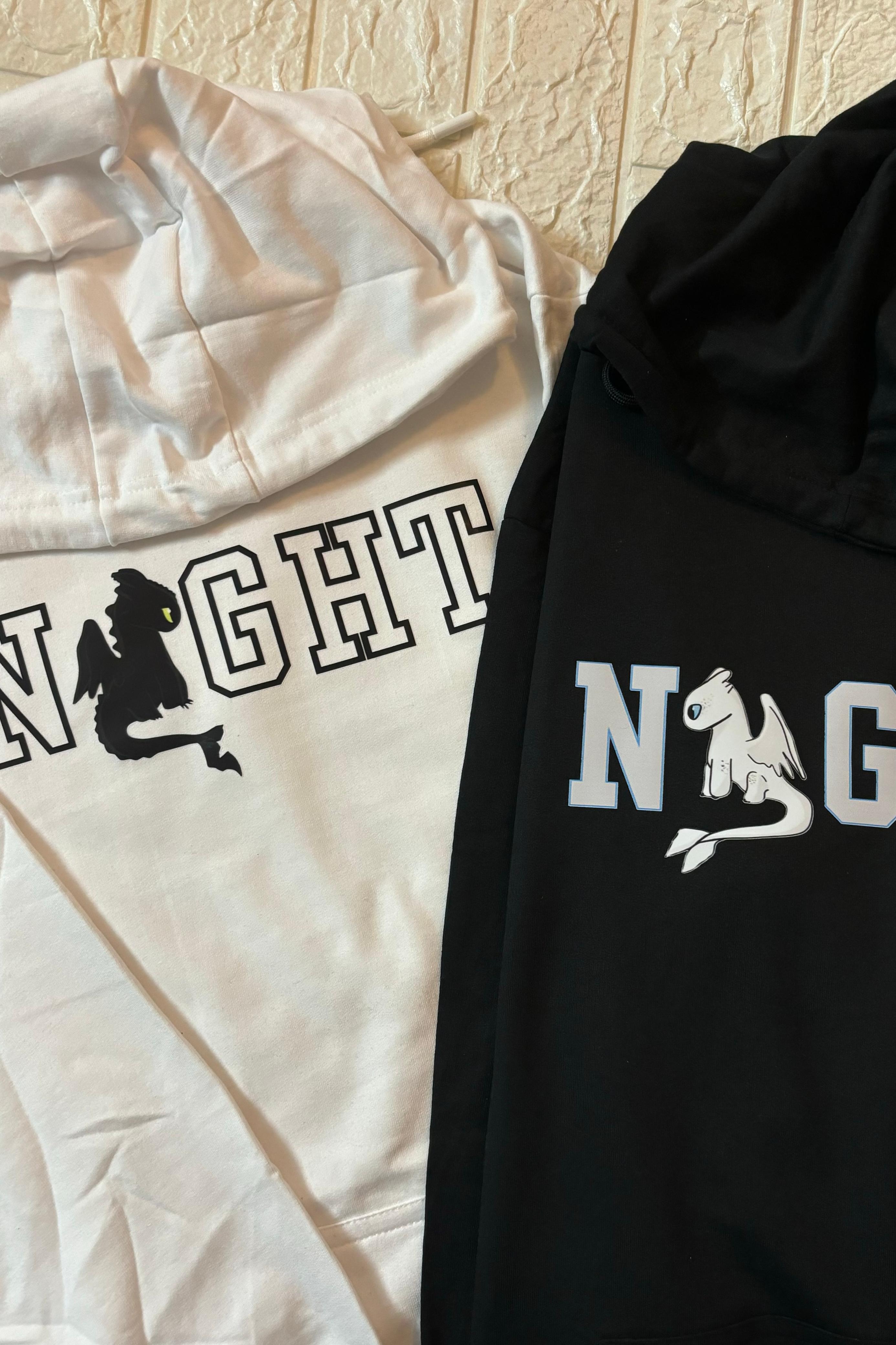 Night fury and light fury hoodie online